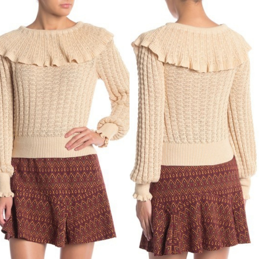 NWOT Free People Crazy In Love Sweater Top